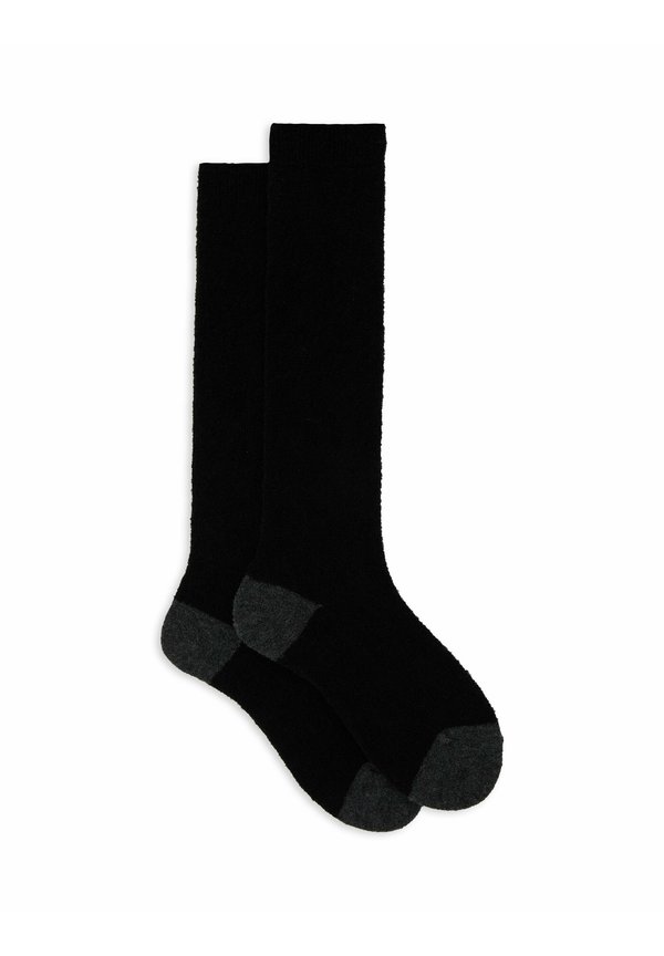 WITH CONTRASTING DETAILS - Kniestrümpfe - nero antracite