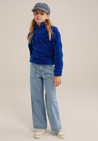 WE Fashion Fleecová mikina - blue