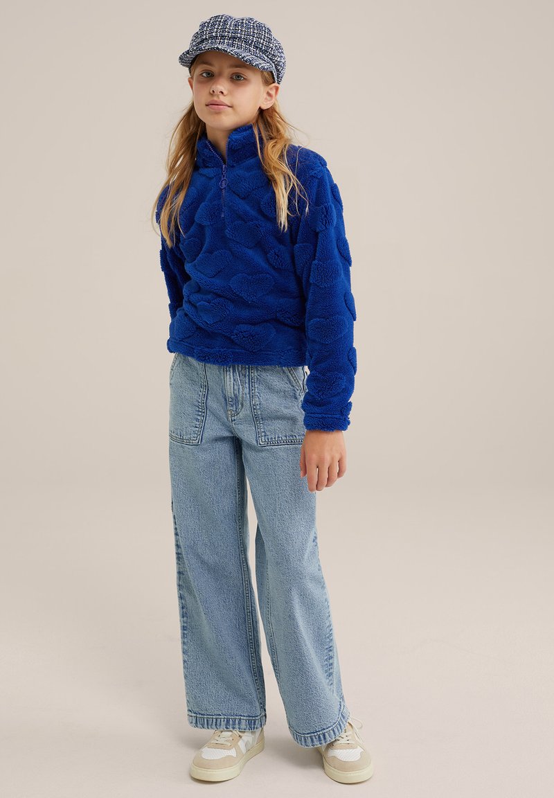 WE Fashion Fleecová mikina - blue