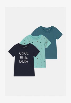 NBMBORRIS 3 PACK - T-shirt print - blue tint