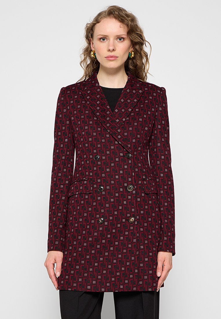 Diane von Furstenberg Halflange jas bordeauxrood Diane von Furstenberg Halflange jas bordeauxrood