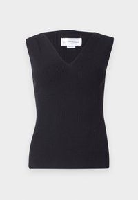 DETAIL V NECK TANK - Top - black