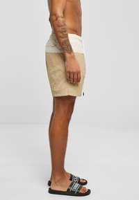 Urban Classics BLOCK  - Fürdőnadrág - unionbeige/softseagrass