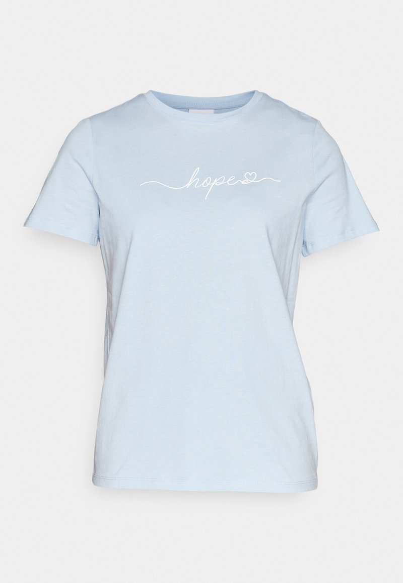 Vila T-shirt print lichtblauw