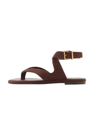 STRAPS - T-bar sandals - brown