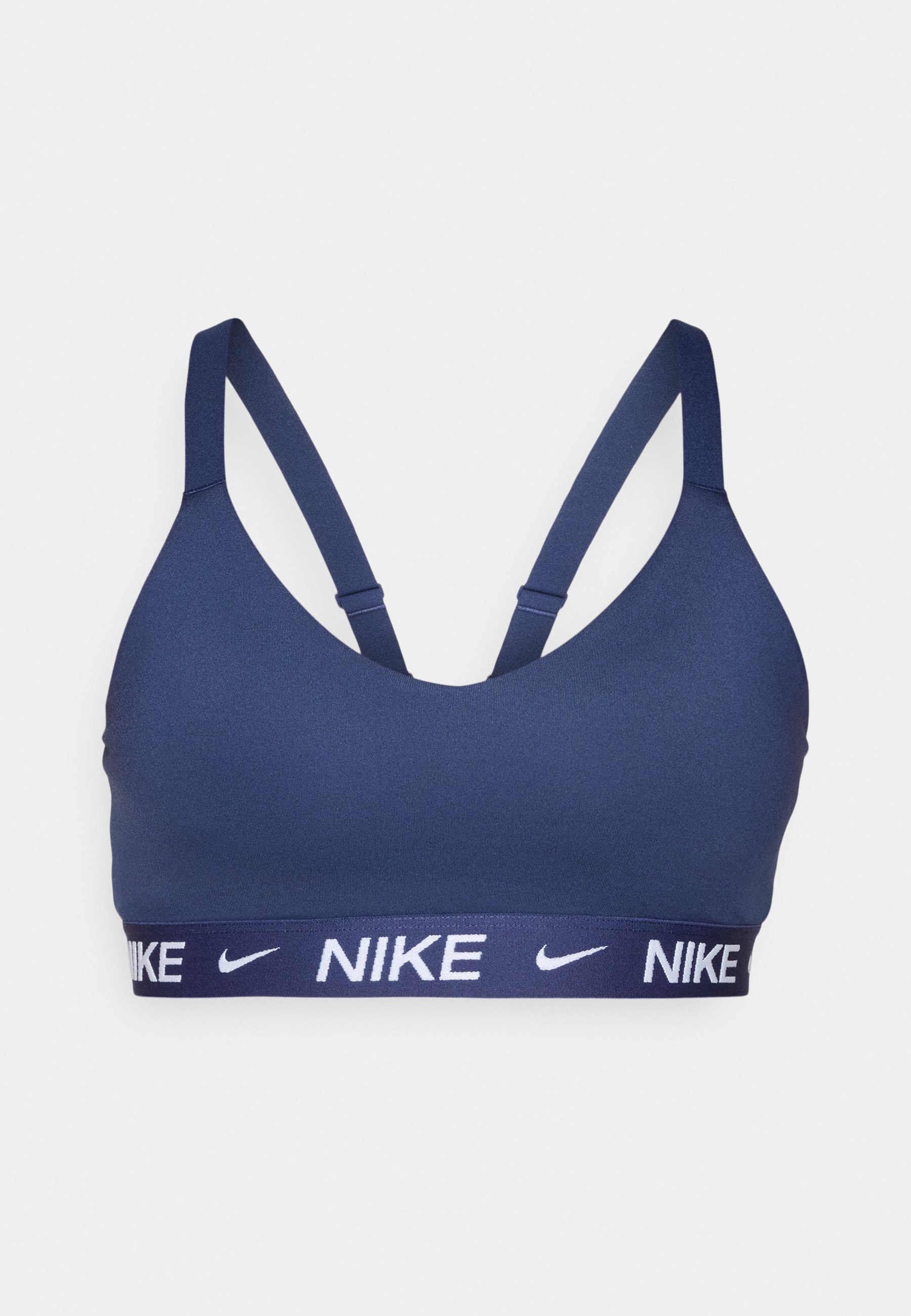 nike indy logo sports bra blue