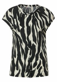 Street One PRINT MIT KNOPFLEISTE - Blusa - schwarz