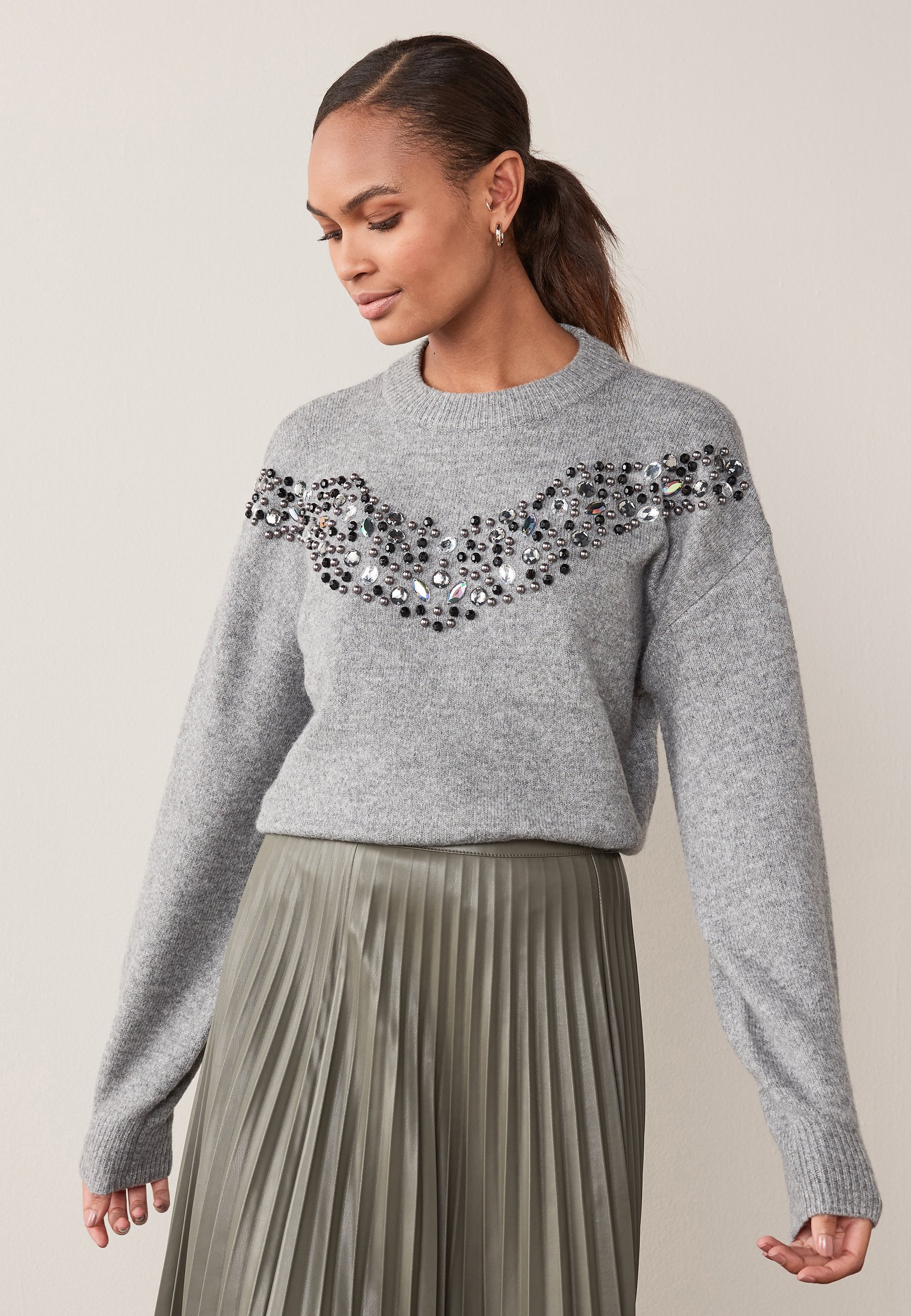 Next EMBELLISHED - Jumper - grey - Zalando.de