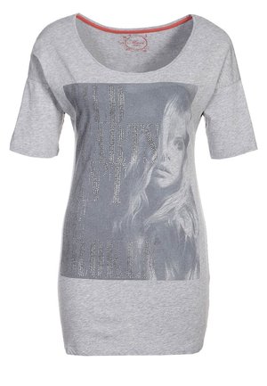 T-shirt med print - mottled grey
