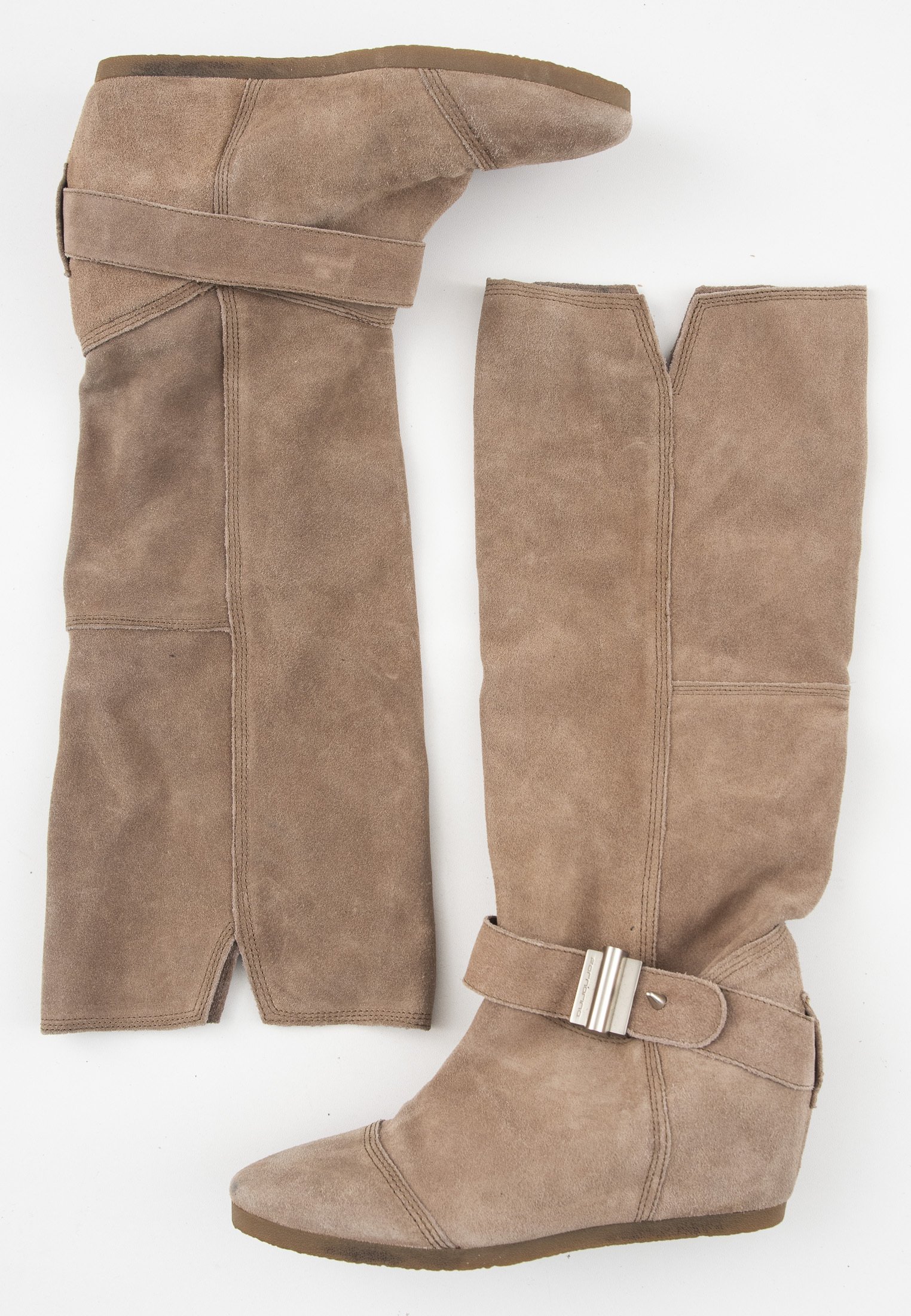 Stivali donna taupe traforati biker boots in pelle nabuk kikkiline senza  tacco beige - Stileo.it