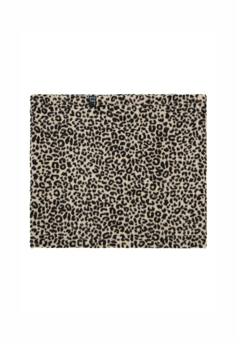 Fleece deka s uzorkom leoparda na svijetlosmeđoj pozadini i crnim mrljama. Mekana tekstura i pravokutni oblik, s malom oznakom branda.