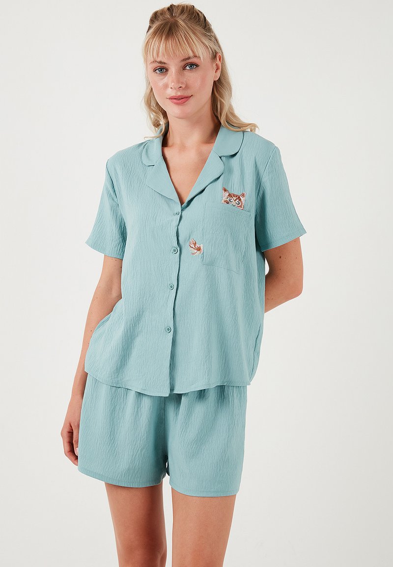 LELA REGULAR FIT SET - Pižamos komplektas - mint