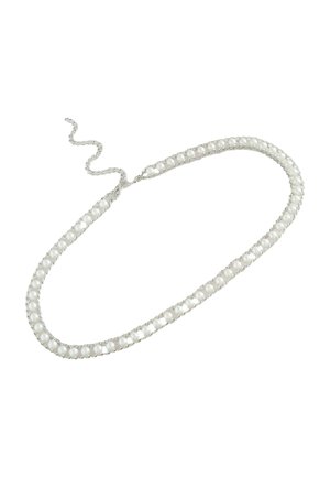 Opasok - silver tone pearl bead
