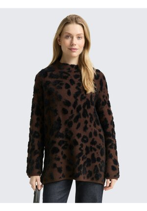 MIT LEO-MUSTER - Pullover - big brown leo design