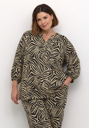 MILLE - Blus - chinchilla black animal print