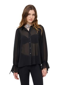 Terranova CON MANICHE A SBUFFO E POLSINI ARRICCIATI - Camicia - nero