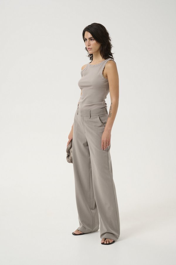 JOELLE PINSTRIPE PANTS - Trousers - rock ridge3