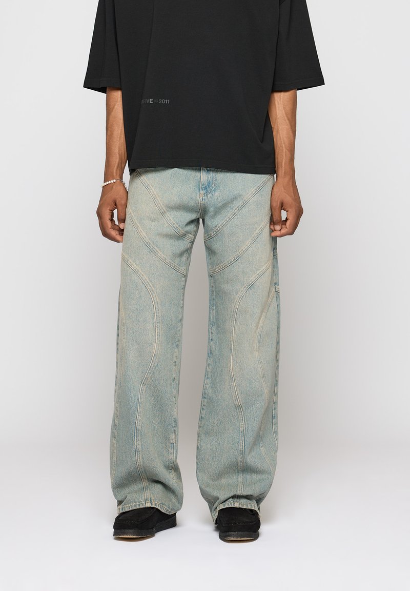 EIGHTYFIVE DIVIDING SEAM - Vaqueros holgados - island blue