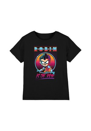 Cotton Soul, TEEN TITANS GO TO THE MOVIES/ROBIN UNISEX - Print T-shirt - black