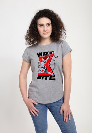 Henry Tiger BLACK WIDOW MOVIE WIDOW BITE - Triko s potiskem - melange grey