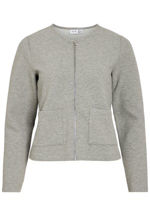 VILA, VIGARDEN Zipper - Vest - light grey melange