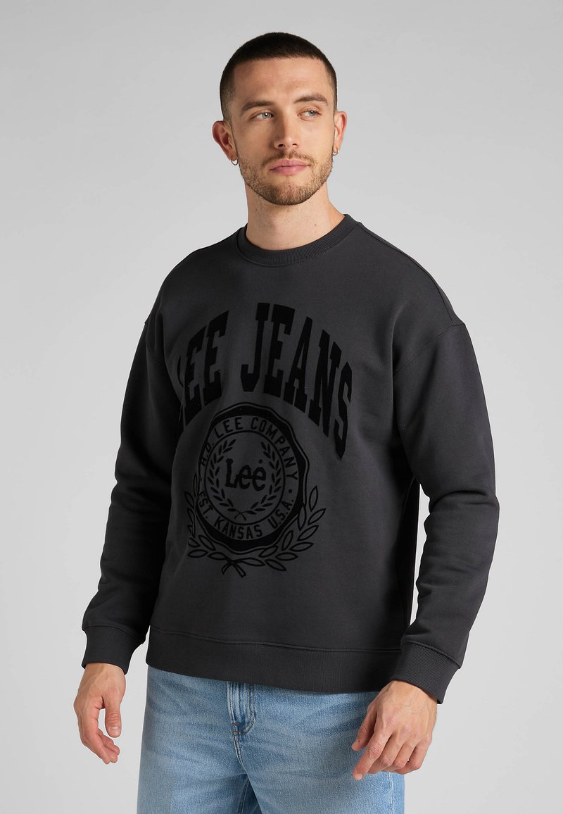 Lee SEASONAL Sweatshirt washed black/schwarz meliert Zalando.ch