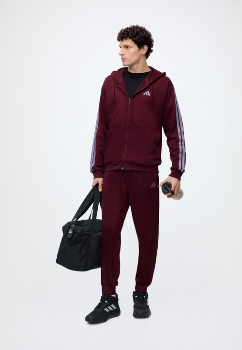 adidas ESSENTIALS 3 STRIPES FULL ZIP - Sudadera con cremallera - team maroon/slate — photo 2