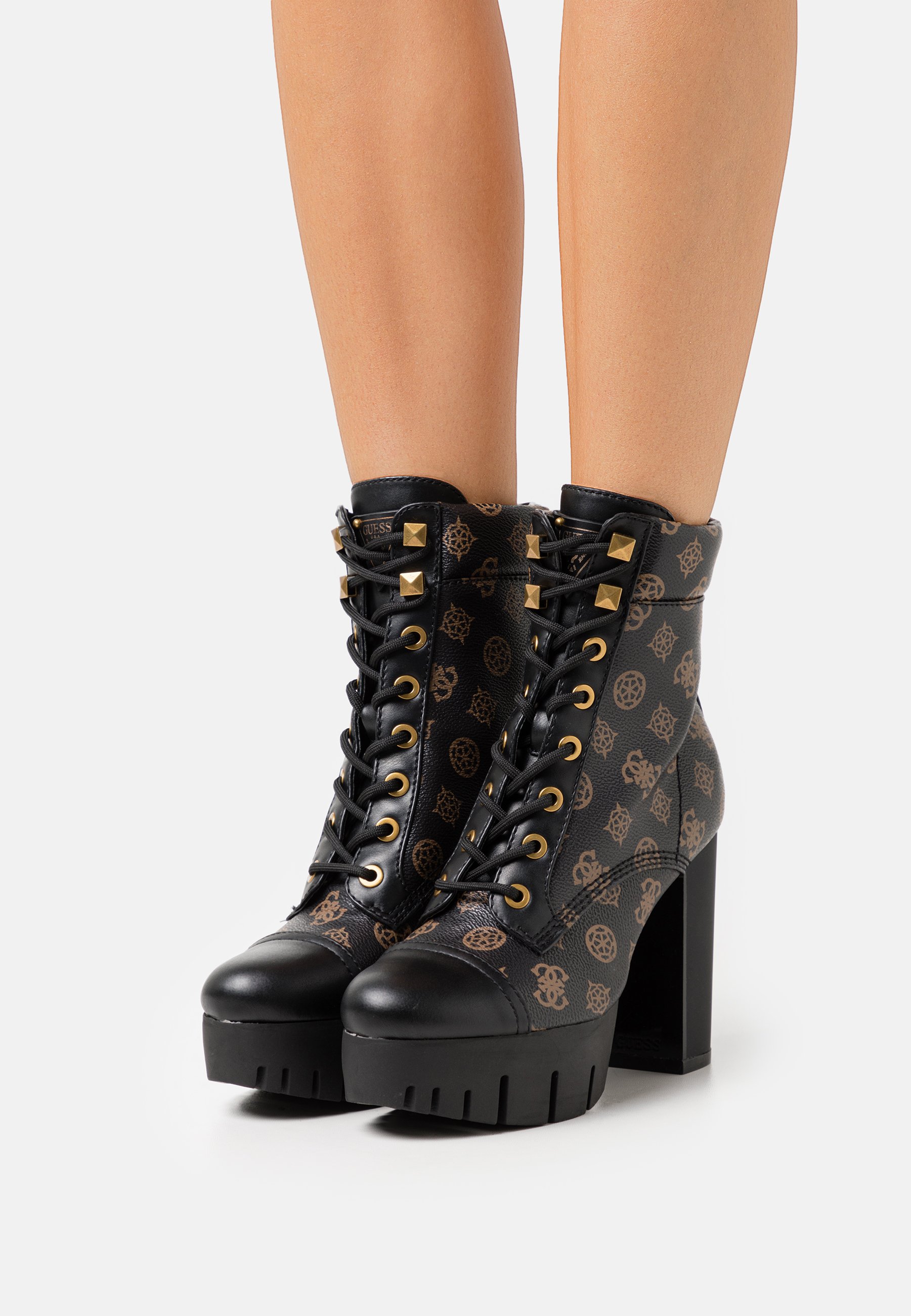 Guess GEOVEY - Botines con cordones - brown/marrón - Zalando.es
