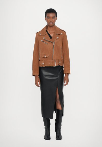 STAND STUDIO ICON BIKER JACKET - Leather jacket - desert tan