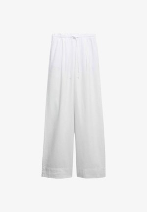 Marks & Spencer, RICH DRAWSTRING WIDE LEG - Stoffhose - white