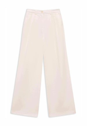 MIT DOPPELTER BUNDFALTE - Trousers - ecru