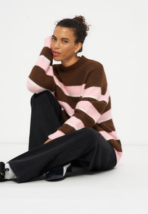Even&Odd by Zalando, Пуловер - brown/light pink/white