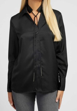 Button-down blouse - black