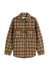 CHECKED PATCHED POCKET ROUNDED HEM PRESSBUTTONS - Vasaras jaka - big check
