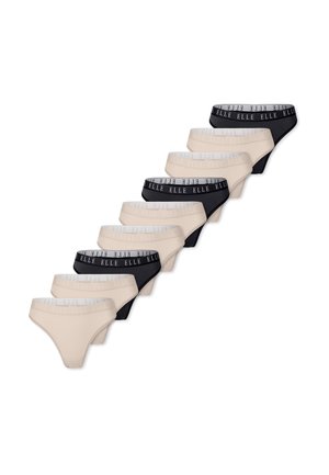 LOGO 9-PACK - Tanga - black, beige, beige