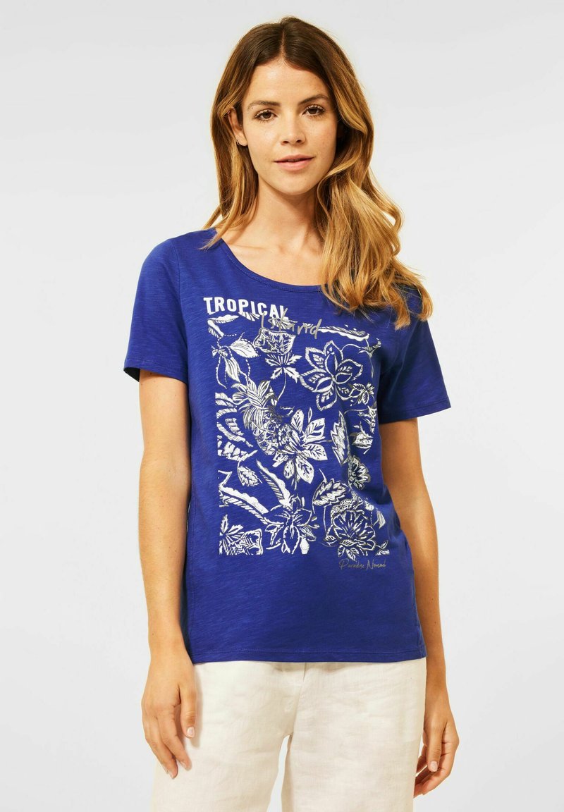 Damen Kleider | Cecil T-Shirt print blau - SD10531 Damen Kleider | Cecil T-Shirt print blau - SD10531