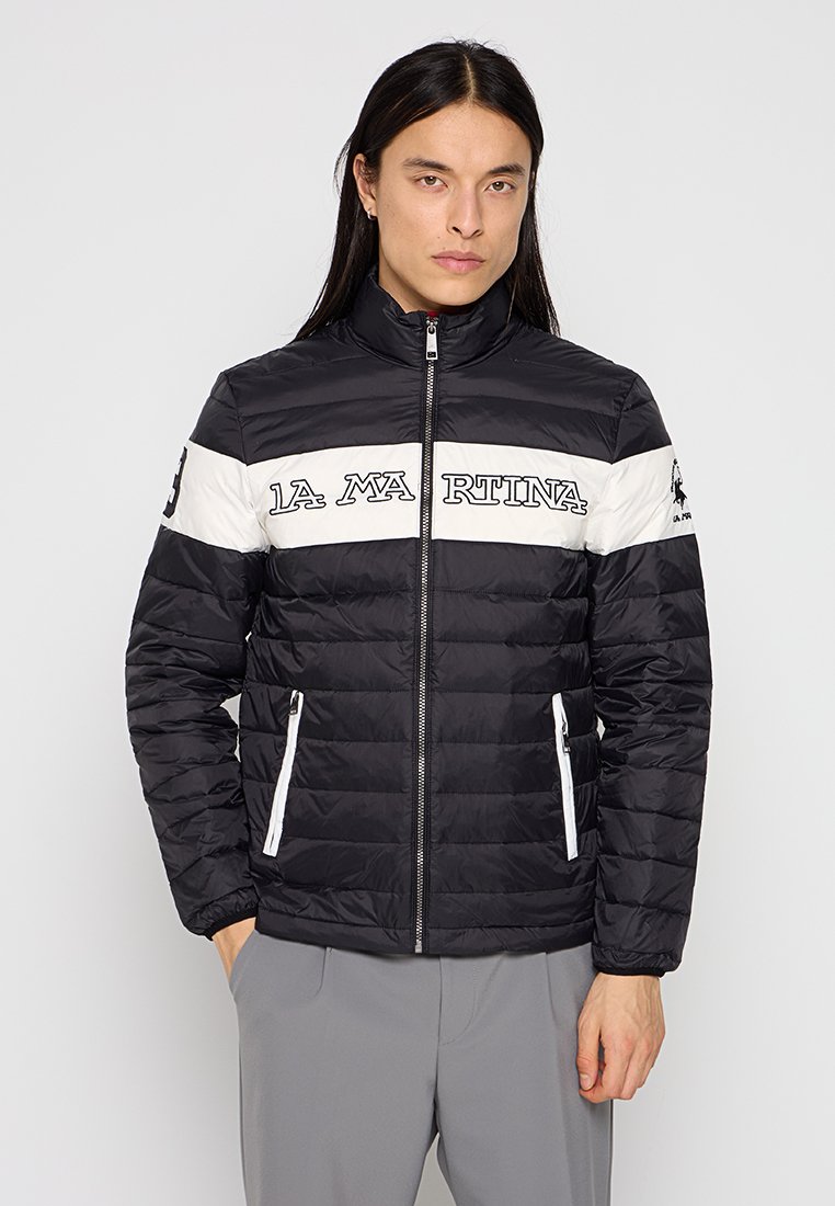 LA MARTINA Gewatteerde jas zwart