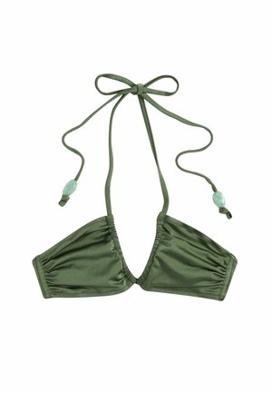 Vrchný diel bikín - khaki green high shine