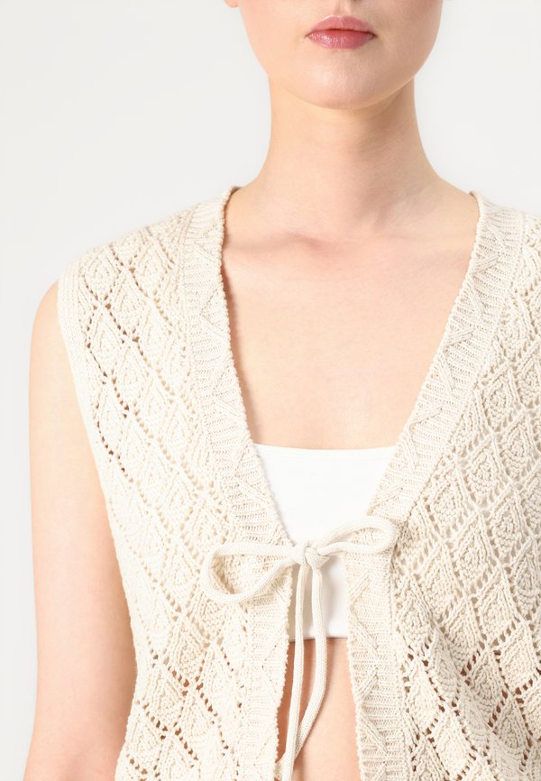 ONLCHILI STRING  - Waistcoat - ecru3