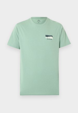 STREAMLINE LINE UP TEE UNISEX - Nyomott mintás póló - aloe