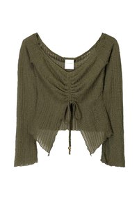 RUSTIC GATHERED - Maglione - khaki