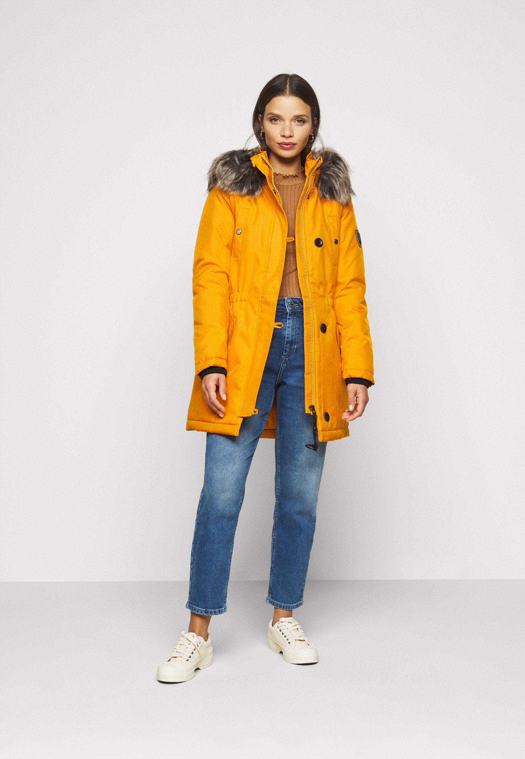 petite yellow coat