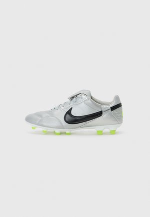 THE PREMIER III - Football boots firm ground - metallic silver-coloured/volt black
