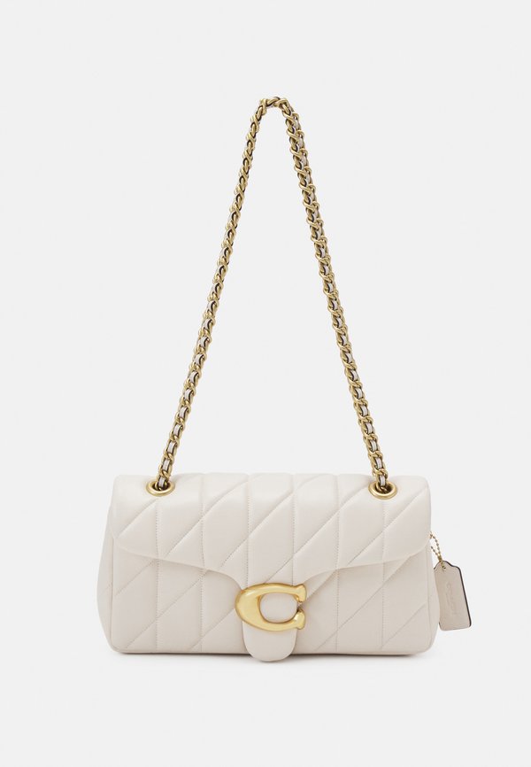 QUILTED TABBY SHOULDER BAG WITH CHAIN - Handbag - chalk3