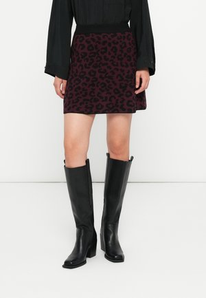 ONLANNY SKIRT - Falda de tubo - black/dark red