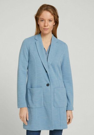SLIM FIT - Cappotto corto - faded denim blue melange