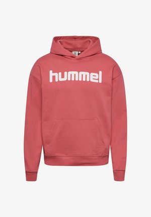 Hummel, HUMMEL HMLSIGNATURE HOODIE UNISEX - Hættetrøje - mineral red