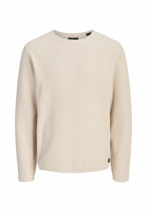 Jack & Jones PREMIUM, KNITTED PULLOVER PLAIN KNITTED PULLOVER - Πουλόβερ - silver lining