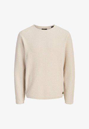 Jack & Jones PREMIUM, KNITTED PULLOVER PLAIN KNITTED PULLOVER - Πουλόβερ - silver lining