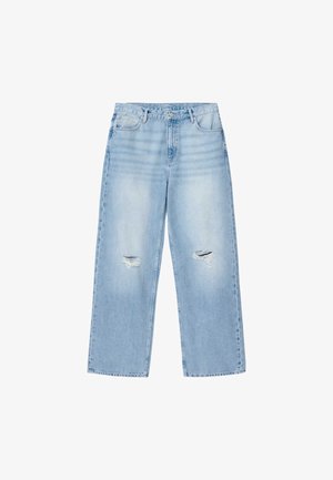 AllSaints, LENNY - Široké nohavice - destroy light blue